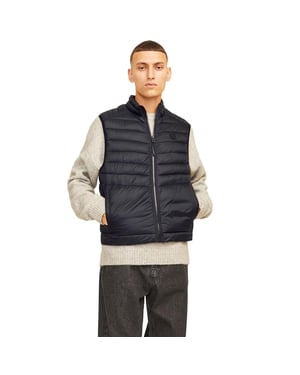 Jack & Jones Mens Sleeveless Gilet – Zipper Closure and High Neck