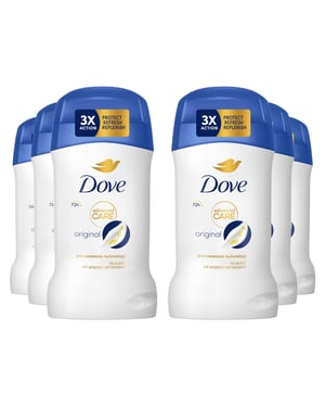 Dove Women Original Anti-Perspirant Deo Stick w/ 72H Sweat Protection 50ml, 6 Pk