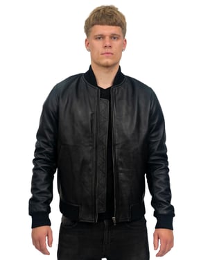 Heren retro varsity leren bomberjack-Pretoria