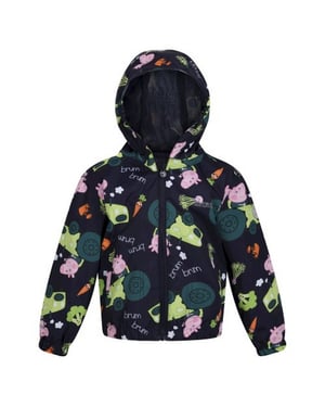 Regatta Childrens/Kids Peppa Pig Tractor Waterproof Jacket (Navy)