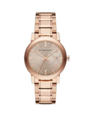 Burberry BU9034 Rose wijzerplaat roségoudkleurig dameshorloge