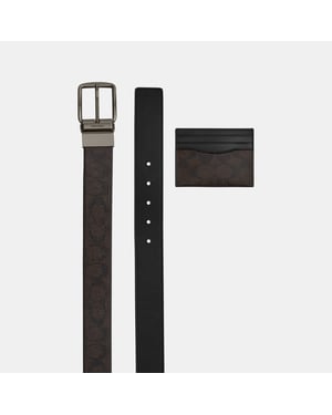 Wide Harness and Card Case Gift Box in Signature