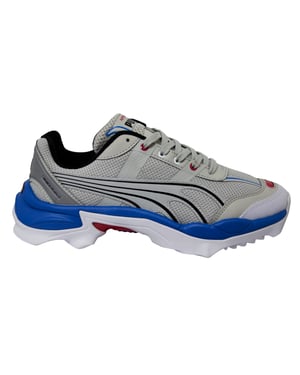 Puma Nitefox Highway Zilver Wit Laag Lace Up Heren Hardlooptrainers 371480 01