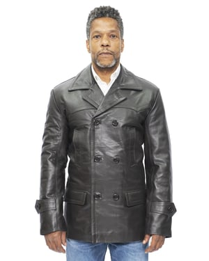 Heren rundleer Peacoat-Krakau