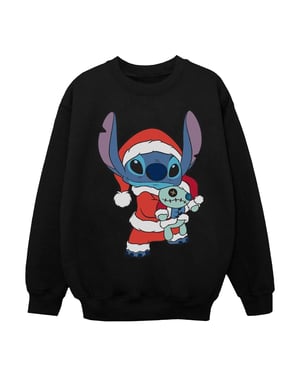 Disney Meisjes Lilo en Stitch Kerstmis Sweatshirt (Zwart)