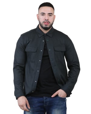 Autograph Mens Wool Blend Overshirt in Black