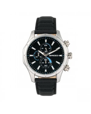 Breed Lacroix chronograaf horloge met leren band