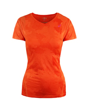 Asics Motion Dry Dames Oranje Hardloop Top