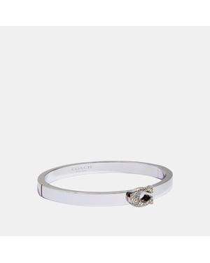Pave Signature C Hinged Bangle