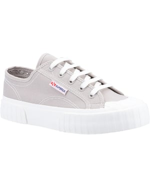 Superga 2630 Stripe 100% Katoen Dames Grijs Colomba Trainers