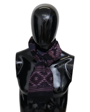 Missoni Heren Multicolor Geometrische Wollen Unisex Halsdoek Sjaal