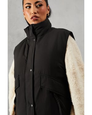 Padded Puffer Zip Pocket Gilet