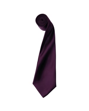 Premier Satijnen stropdas voor volwassenen (Aubergine)