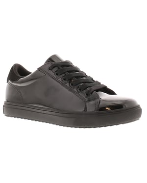 Miss Riot Girls School Shoes Trainers Twain black