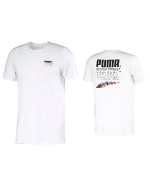 Puma x Mens Tetris Korte Mouw Wit T-shirt 597138 02