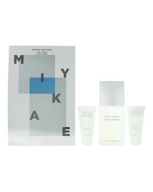 Issey Miyake L'eau D'issey Pour Homme Eau de Toilette 125ml, Shower Gel 50ml + Aftershave Balm 50ml Gift Set for Him