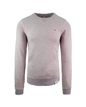 Scotch & Soda Garment-Dyed Logo Katoenen Sweatshirt Roze Heren Pullover 142567 1282