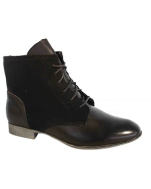 Hush Puppies Farland Enkellaarsjes Leer Donkerbruin Schoenen Dames H506631 B34B