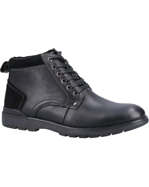 Hush Puppies Heren Dean Leren Laarzen (Zwart)