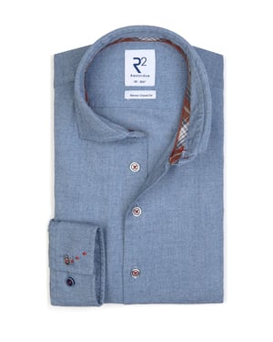 R2 Casual Soft Collar Shirt Mid Blue