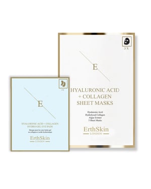 Hyaluronic Acid & Collagen Mask - 3 sheets + Hyaluronic Acid + Collagen Hydrogel Eye Pads 5 X 2