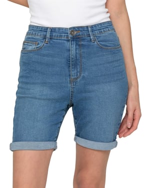Enzo | Dames Skinny Denim Shorts