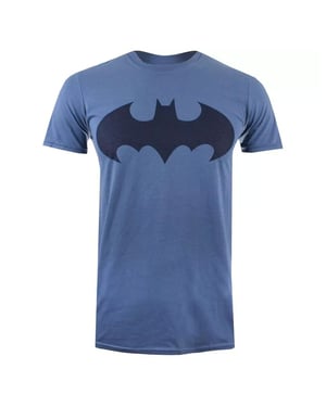 DC Comics Mono Batman Logo Mens Blue T-Shirt