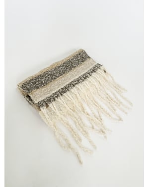 Soft Neutral Striped Scarf
