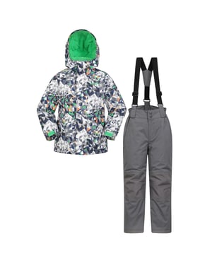 Mountain Warehouse Skidjacka med tryck för barn/ungdomar (Grå)