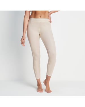 Meru Womens Cashmere Touch Base Layer Leggings Off White