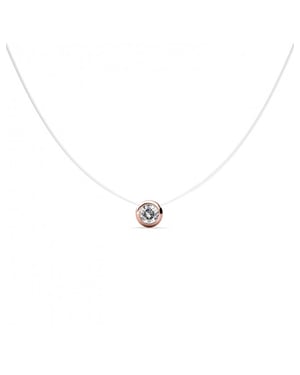 Moon-halsband - roséguld och kristall