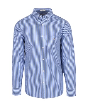 Gant Reg Poplin Stripe Shirt College Blue