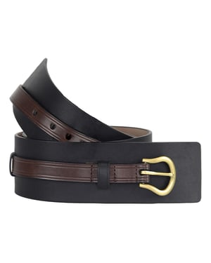 Cole Haan 55mm Mens Black/Brown Wide Belt