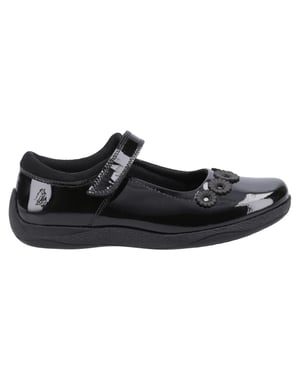 Hush Puppies Girls Christina Leather School Shoes (Black Patent)