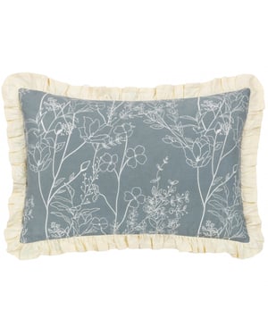 Wylder Mae Embroidered Cotton Cushion Cover