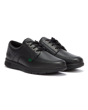 Kickers Kelland Lace Lo Black Leather Shoes