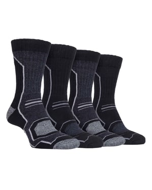 4 Pack Mens Cushion Lightweight Hiking Boot Socks for Warm Weather