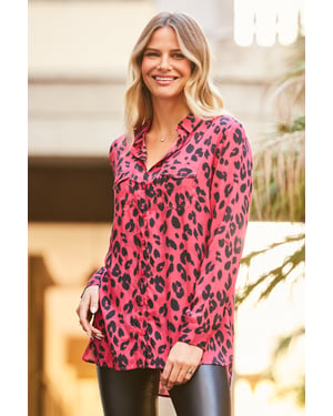 Hot Pink Animal Print Shirt
