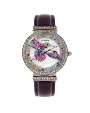 Bertha Emily Moeder-van-Parels Leren Horloge