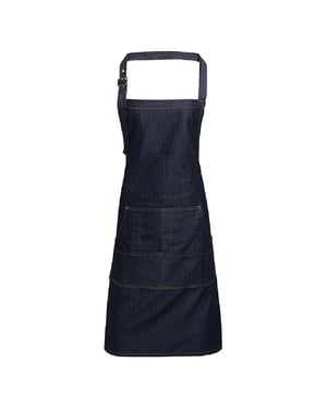 Premier Jeans Stitch Bib Apron (Indigo Denim)