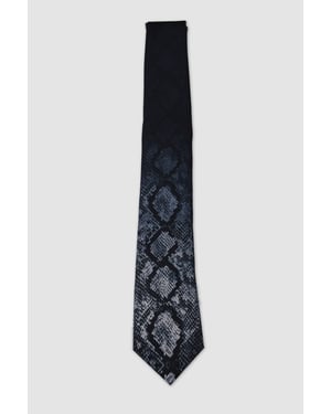 Carrol Black Snake Print Tie