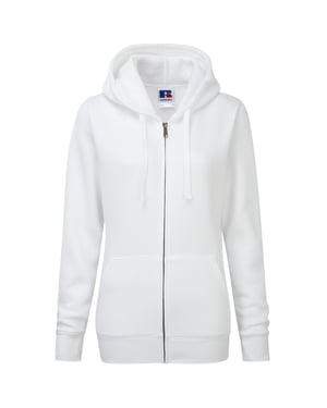 Russell Ladies Premium Authentic Zipped Hoodie (3-Layer Fabric) (White)