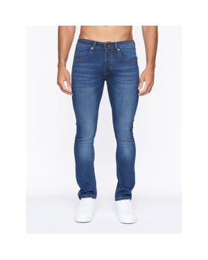 Crosshatch Heren Buraca Slim Jeans (Stone Wash)