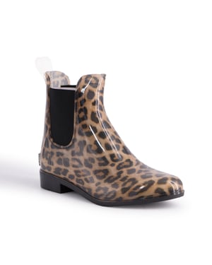Aus Wooli Australia Womens Rainboots With Sheepskin Insole Included LEOPARD