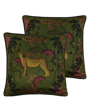 Tropica Cheetah Cushions (Twin Pack)