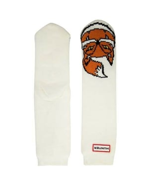 Hunter Original Fox Kids White Socks