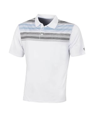 Island Green Matrix Print Heren Wit Golf Poloshirt