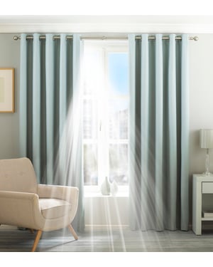 Twilight Blackout Eyelet Curtains in Duck Egg Blue