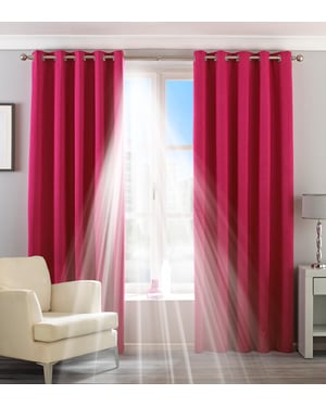 Twilight Blackout Eyelet Curtains in Pink