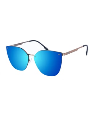 GUANTER unisex round shape metal sunglasses